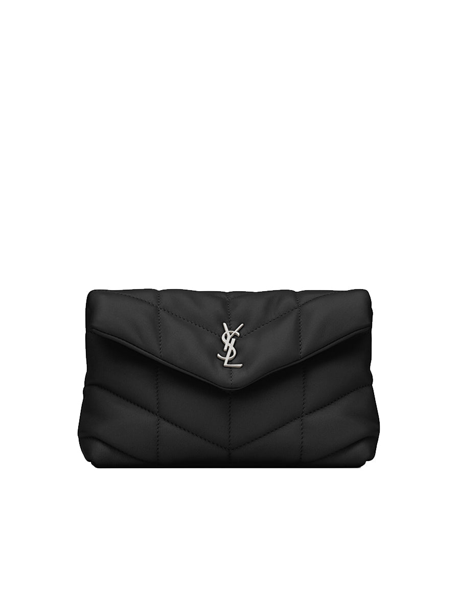 YSL Puffer Small Pouch in Quilted Lambskin