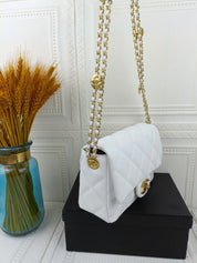 2 colors Large Gold Coin Chain Bag