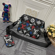 Trendy graffiti three pieces crossbody bag