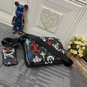 Trendy graffiti three pieces crossbody bag