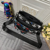 Trendy graffiti three pieces crossbody bag