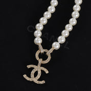 CC Pearl Rhinestone Necklace