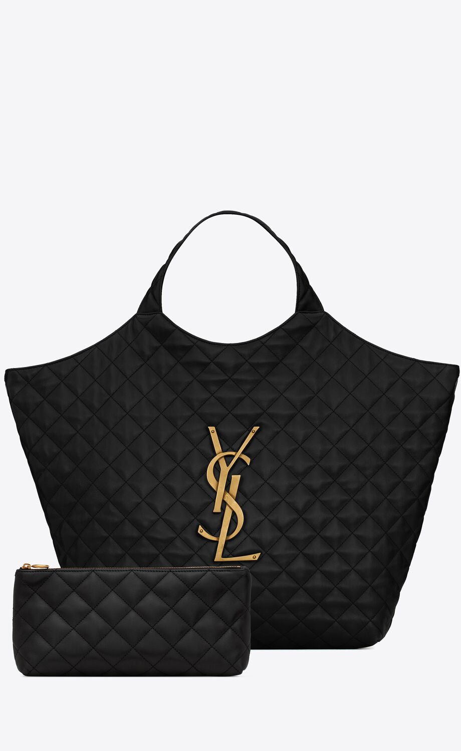 YSL Casual Style Lambskin Blended Fabrics A4 Plain Leather