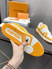 L TRAINER LEATHER LOW TRAINERS YELLOW