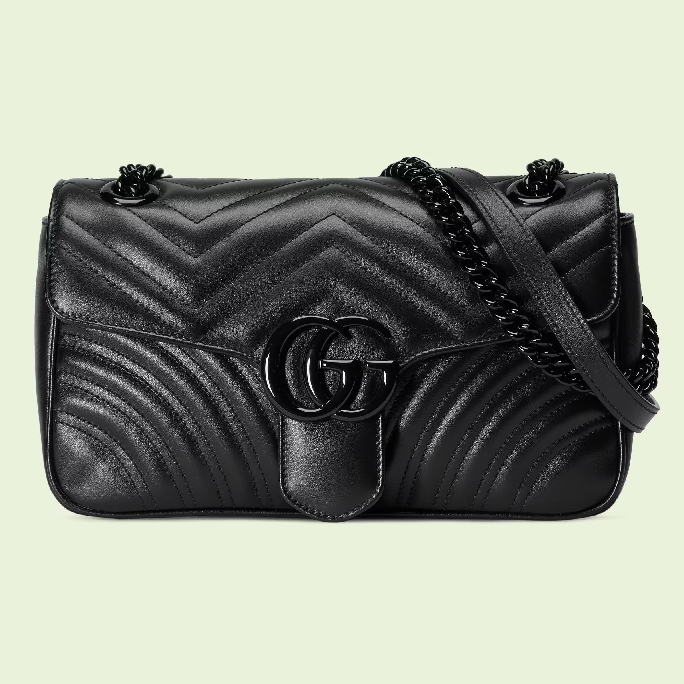 MARMONT SMALL SHOULDER BAG - BLACK LEATHER