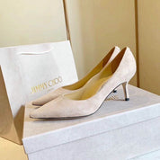 Jc Love Suede Pumps JC Emblem Nude