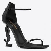 Saint Opyum 110mm Sandals Black Palent Leather