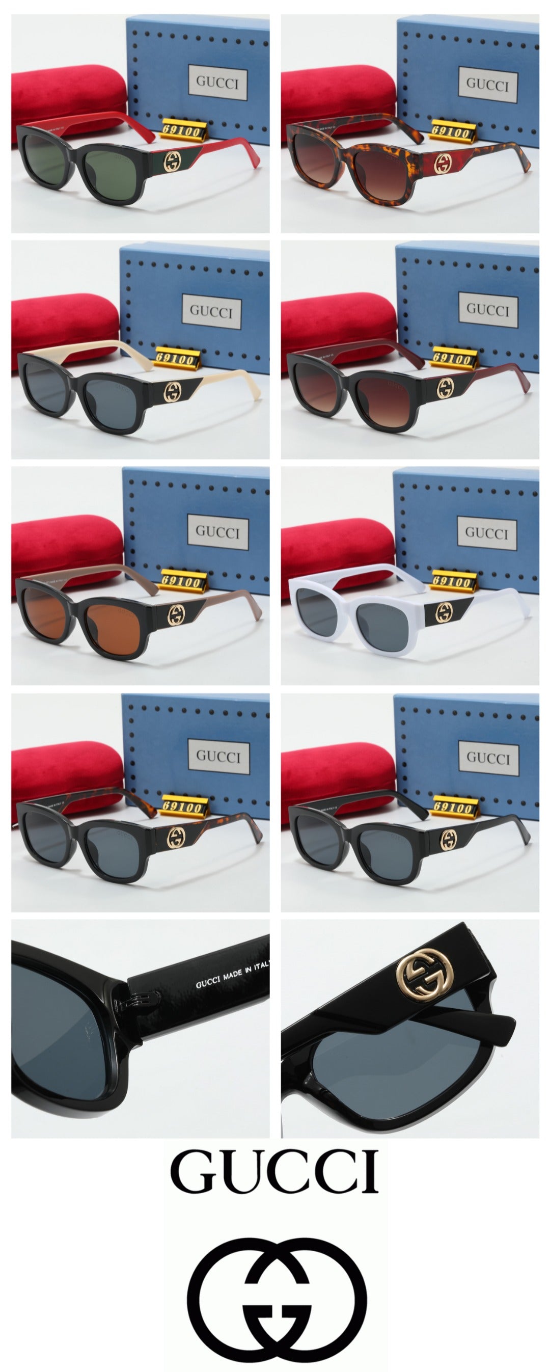 8 Color Women's Sunglasses—69100