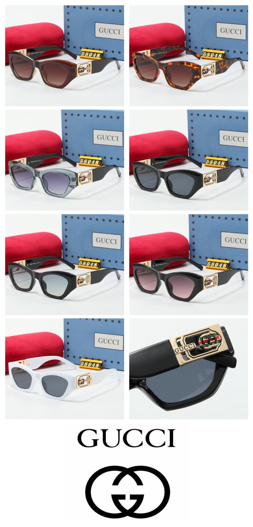 7 Color Women's Sunglasses—8048