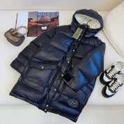 23Ss - Autumn and Winter New Double G Decoration Mid-length Down Jacket