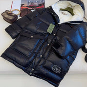 23Ss - Autumn and Winter New Double G Decoration Mid-length Down Jacket