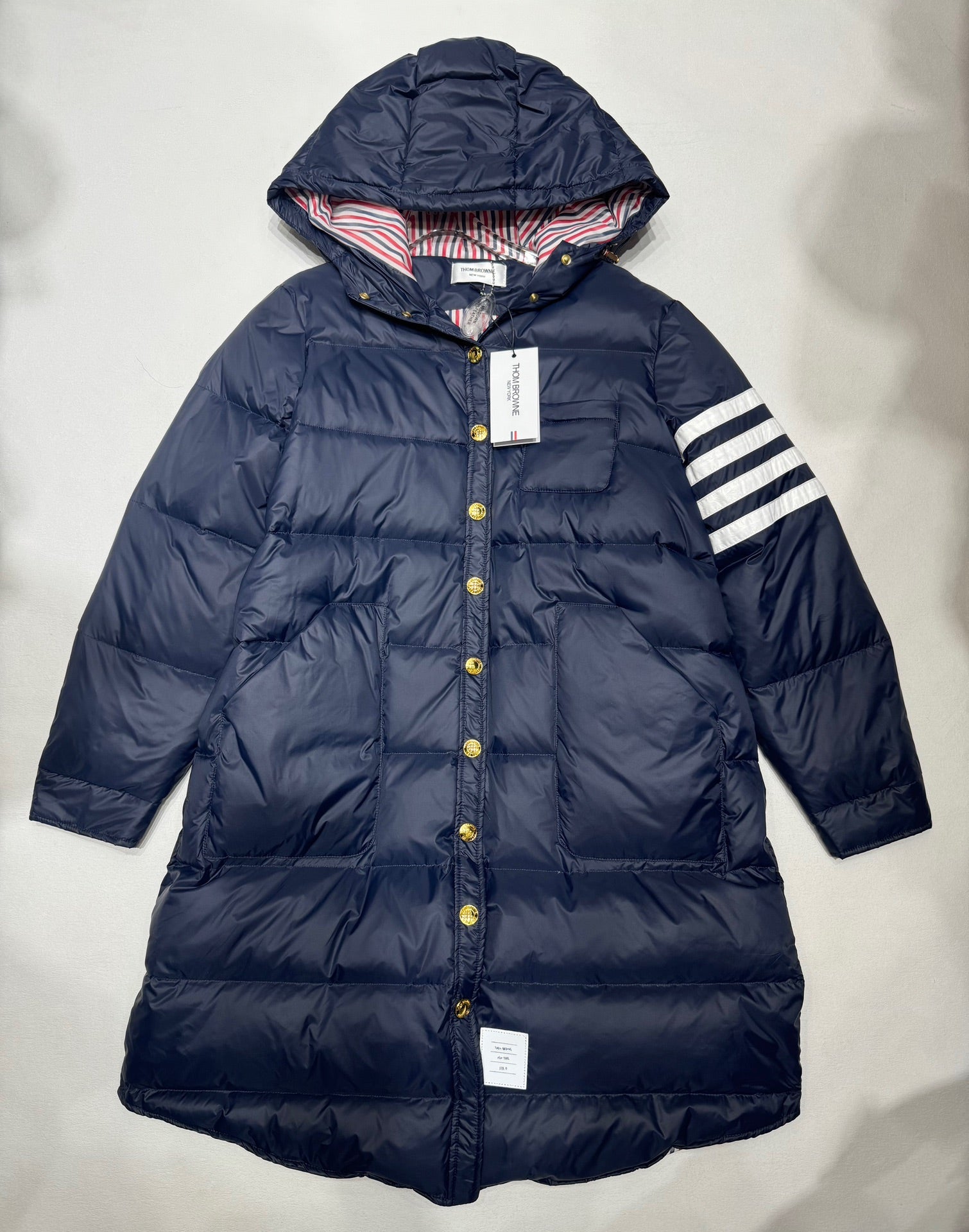 TB long down jacket.