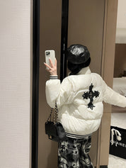 2024 new croe lambskin cross light luxury hot down jacket