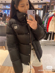 Miu's stand-collar bread-down jacket