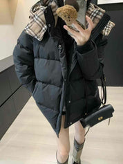 Down jacket autumn and winter new detachable hooded down jacket