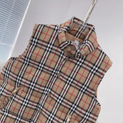 Classic checked puffer vest