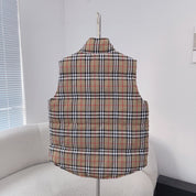 Classic checked puffer vest