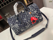 Printed denim series travel bag