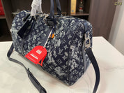 Printed denim series travel bag