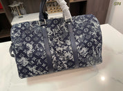 Printed denim series travel bag