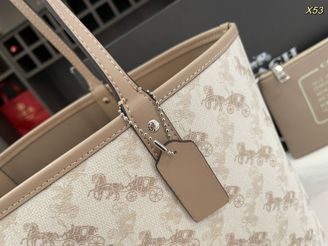 Coach double-sided carriage bag