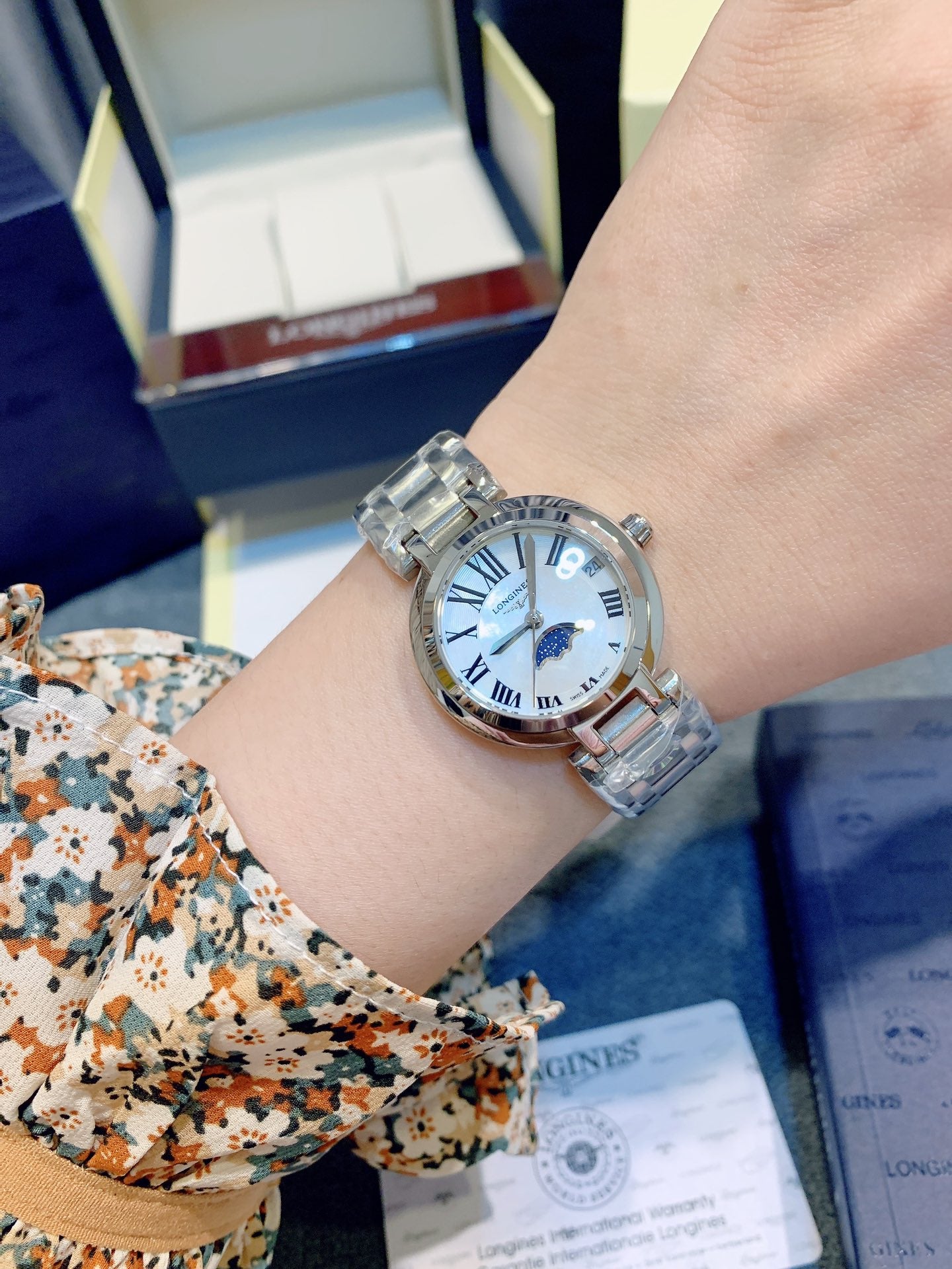 Lgines' new beautiful mother-of-pearl dial