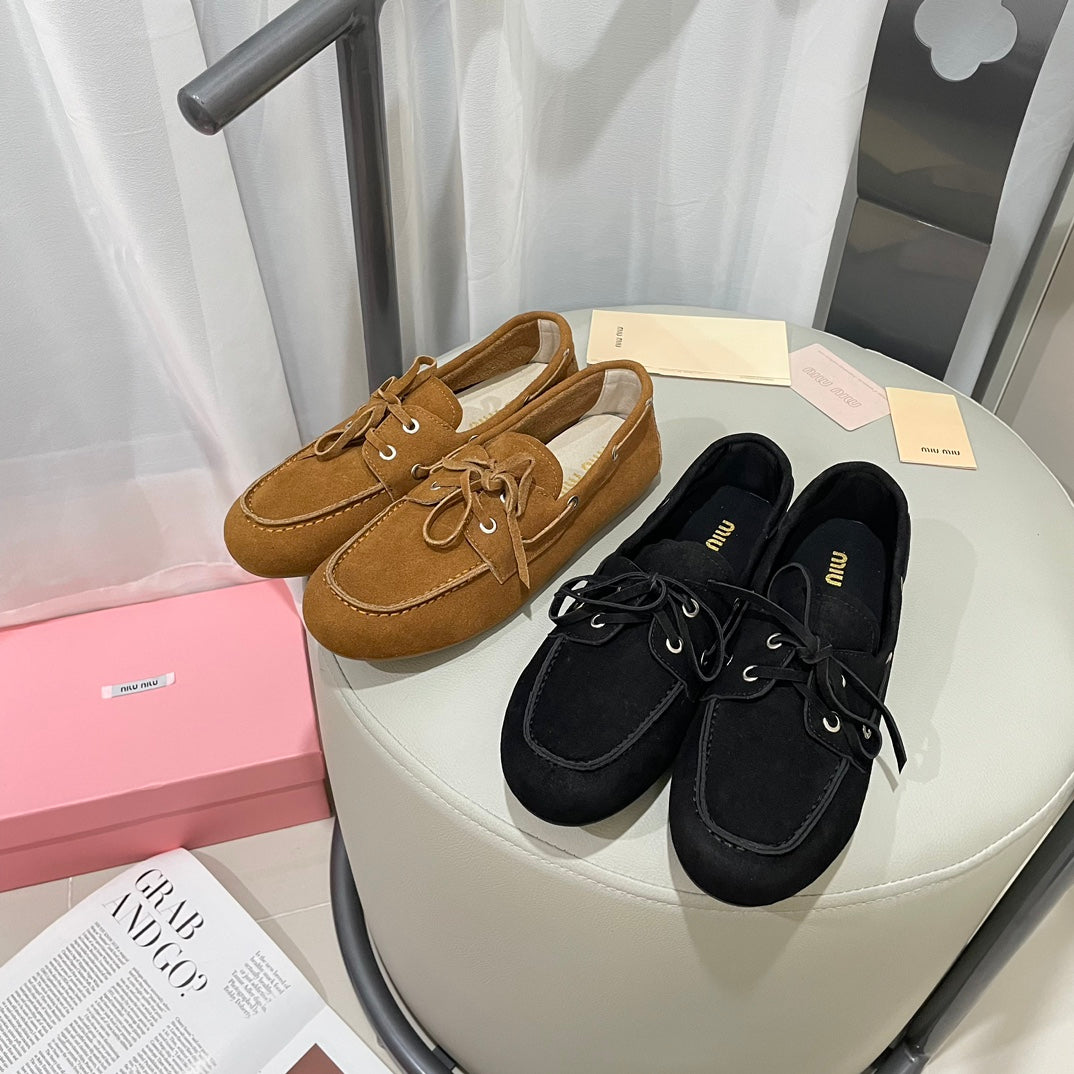 Miu 25SS lace-up loafers for Cruise