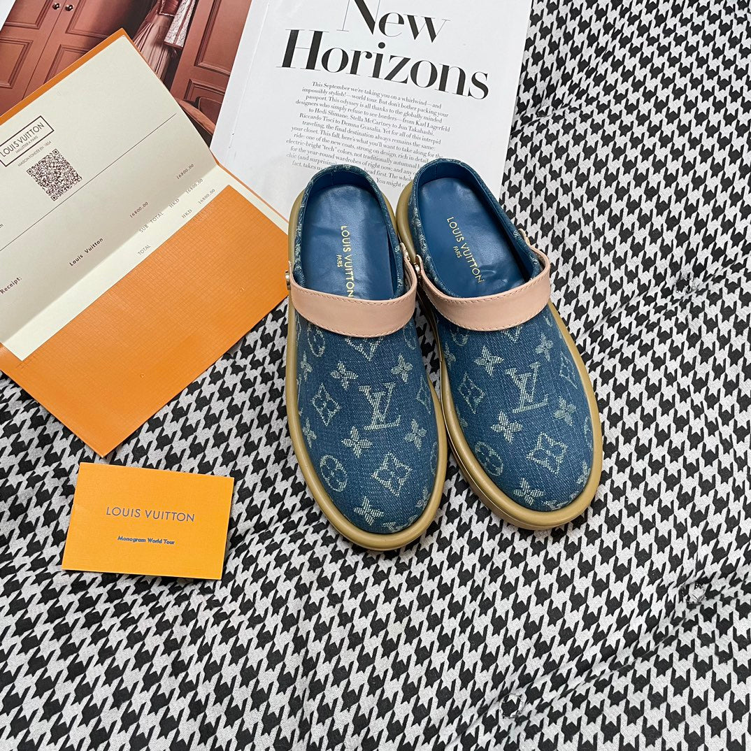 Lv 25 - Printed platform toe slippers