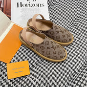 Lv 25 - Printed platform toe slippers