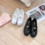 Miu 24SS Gold Coin Platform Casual Shoes