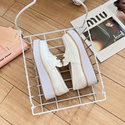 Miu 24SS Gold Coin Platform Casual Shoes