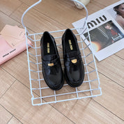 Miu 24SS Gold Coin Platform Casual Shoes