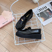 Miu 24SS Gold Coin Platform Casual Shoes