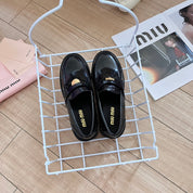 Miu 24SS Gold Coin Platform Casual Shoes